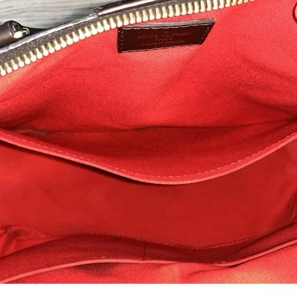 LOUIS VUITTON Damier Ebene Siena Tote & Matching Wallet Set Women's Purse - Picture 8 of 17